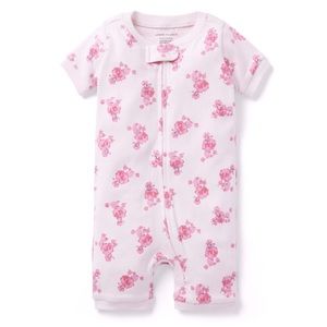 Short sleeve romper poodle cotton pajamas
